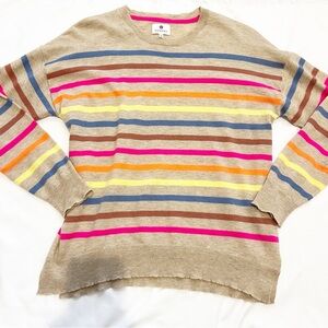 Sundry Rainbow Multi Stripe Sweater Size 0 / XS